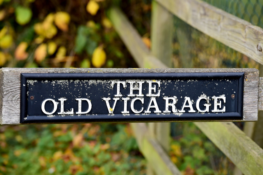 The Old Vicarage sign