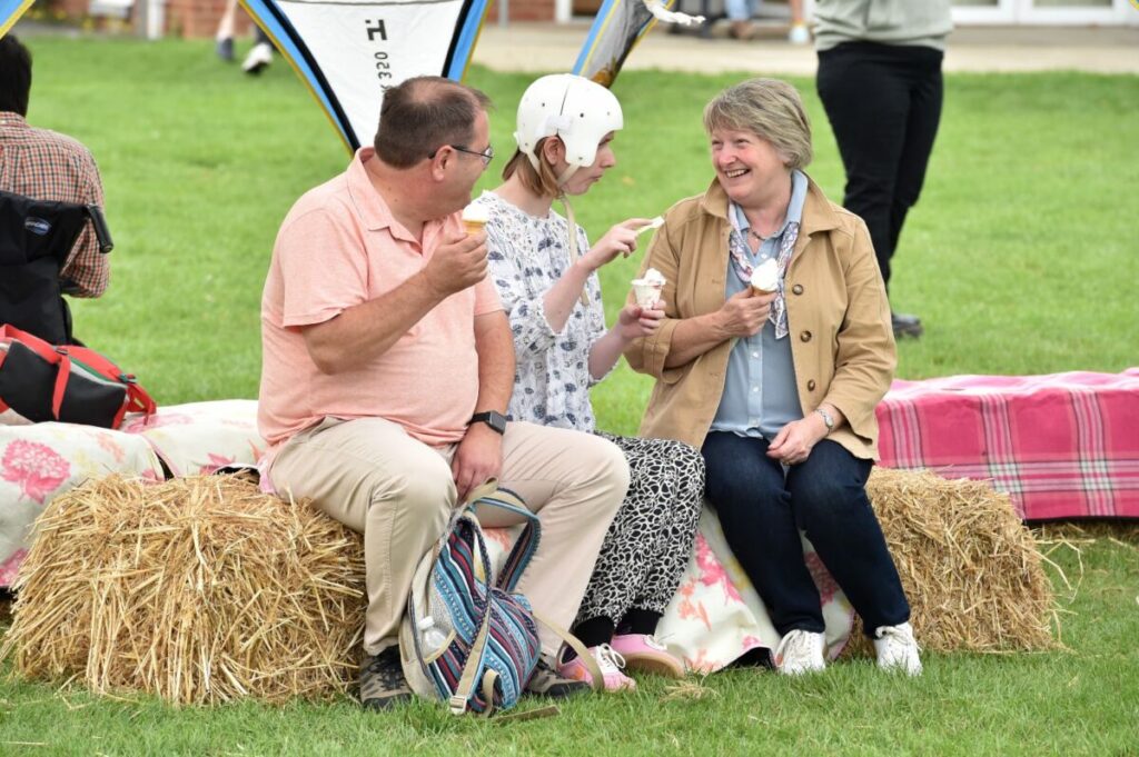 Family eating ice cream at the Home From Home Care Summer Show