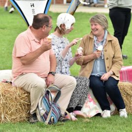 Family eating ice cream at the Home From Home Care Summer Show
